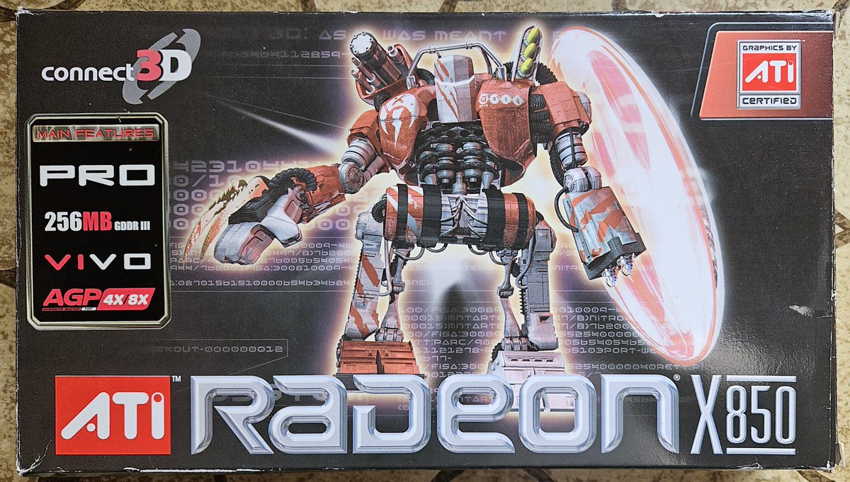 Guten Morgen liebes Twitterland 🤗☕. In meiner alten Wohnung fand ich auch noch diese schicke Grafikkarten Verpackung aus dem Jahr 2004. Demnach ist sie auch schon #Retro. 😅