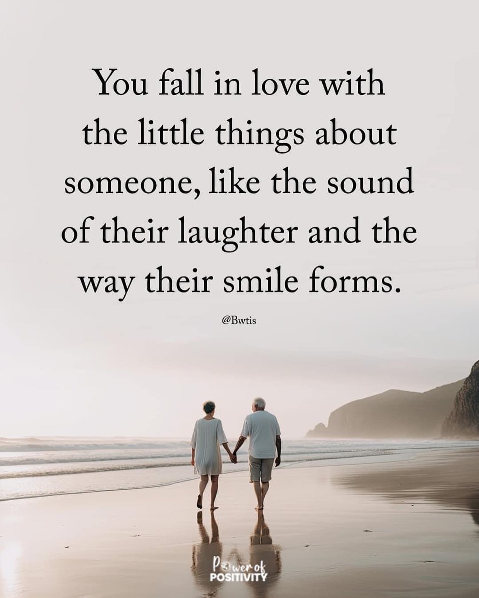 You fall in love with the little things about someone, like the sound of their laughter and the way their smile forms. 💖😊