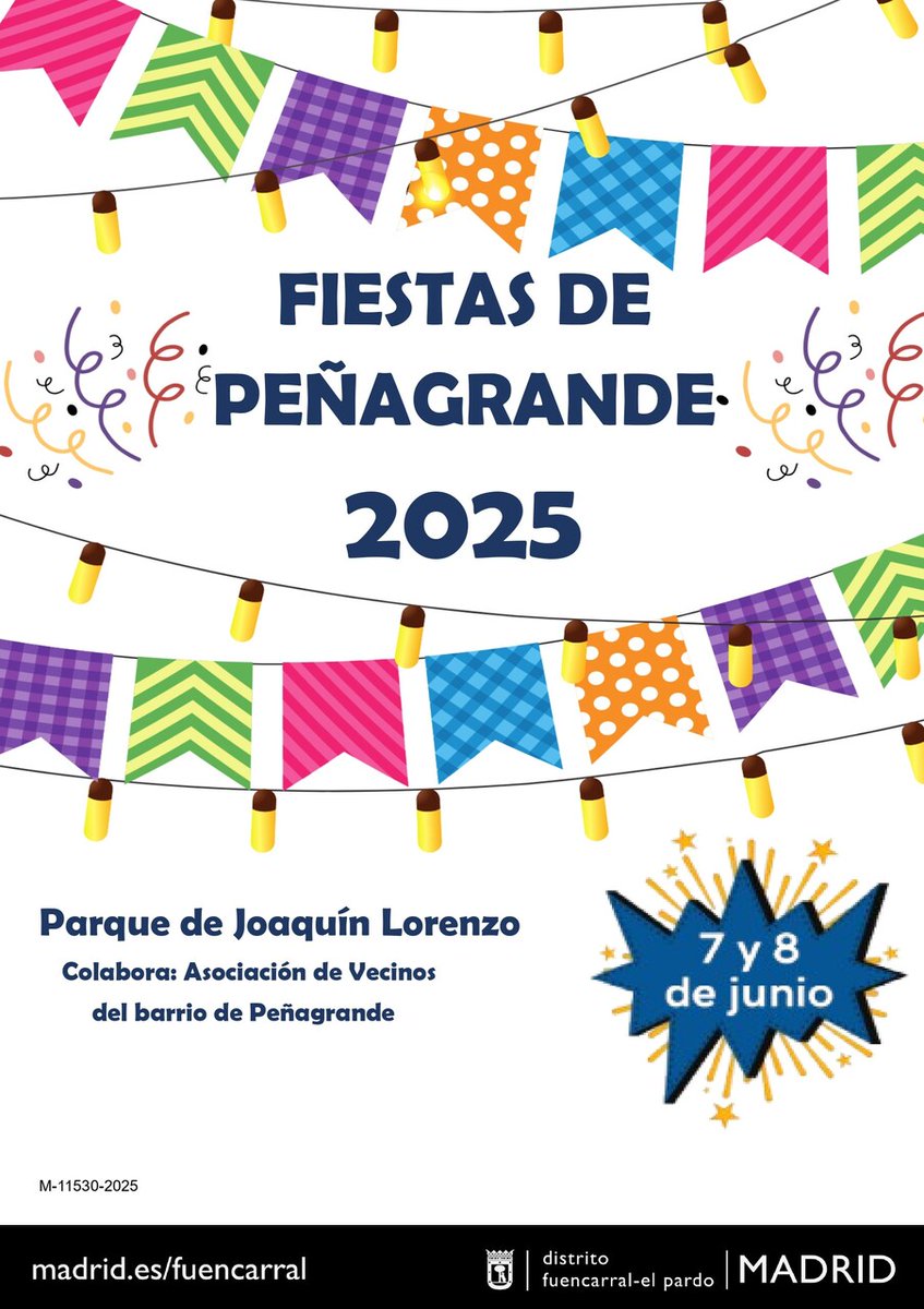 JMD Fuencarral (@jmdfuencarral) on Twitter photo 📢¡Empiezan las #FiestasDePeñagrande en #FuencarralElPardo 🎉!
🍷Degustación de vino y queso
📣Pregón
🎶Conciertos
🥗Ensalada campera solidaria
🖌Pintacaras
📖Cuentacuentos
🤼♀️Zumba
🏊♀️Yincana acuática
👉Echa un ojo al programa: informate.madrid.es/o0twe2 📢¡Empiezan las #FiestasDePeñagrande en #FuencarralElPardo 🎉!
🍷Degustación de vino y queso
📣Pregón
🎶Conciertos
🥗Ensalada campera solidaria
🖌Pintacaras
📖Cuentacuentos
🤼♀️Zumba
🏊♀️Yincana acuática
👉Echa un ojo al programa: informate.madrid.es/o0twe2
