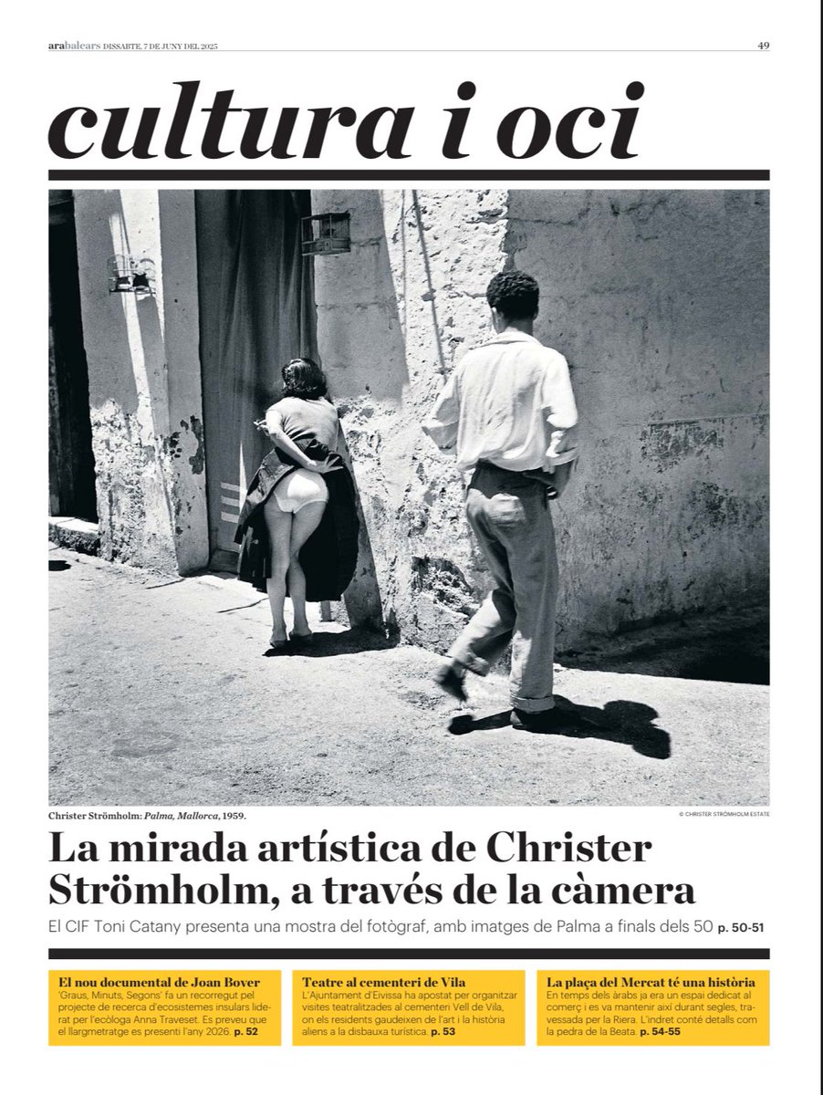 FTCatany's tweet photo. Al diari @arabalears d'aquest cap de setmana hi trobareu un extens reportatge de C. Moyà sobre #Stromholm amb motiu de l'exposició que inauguram el proper dijous 12 de juny, organitzada conjuntament amb @mapfreFcultura  
#CIFTC #FundacioToniCatany #fotografia https://t.co/ksQZMRjPBl