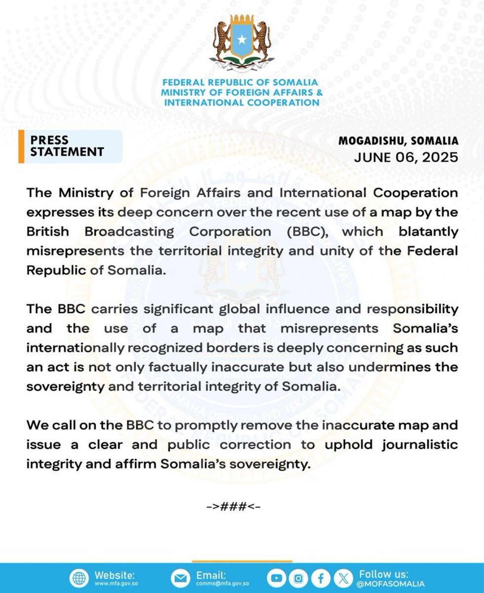 <a href="/Saadaq/">Saadaq Yare</a> <a href="/bidhaanDahir/">Bidhaan</a> Waraaq dani waxay kaso baxday wasarada arimaha dibada somalia ayagoo ka xun in aan laga ban garayn shacabka somaliland in ay u dhoofaan markaykanka (ada beenala ah mise
Dawladada)