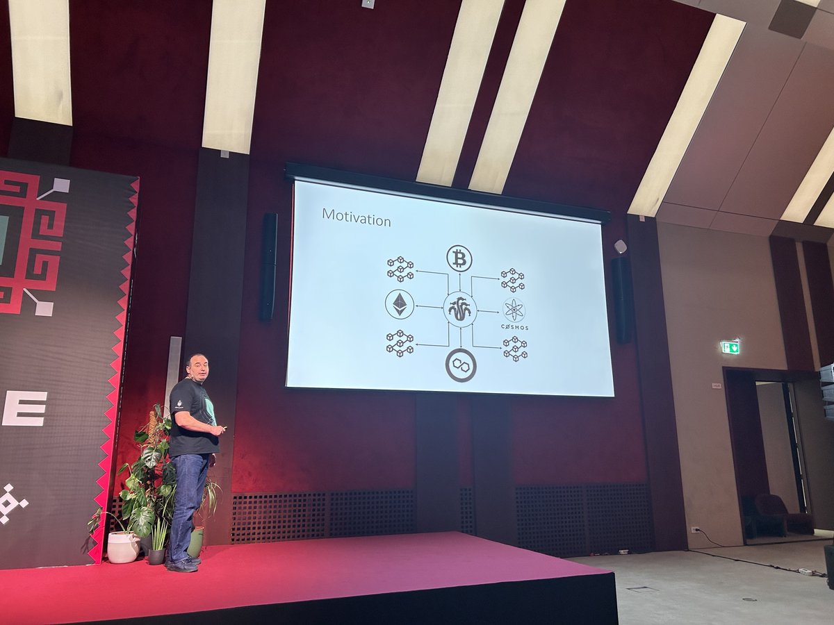 ethernal_tech's tweet image. .@NemanjaNedic_, CTO at @ethernal_tech, gave a talk on “Multi-Chain Bridges: Uniting Blockchain Ecosystems” at @ethbelgrade 2025.
He shared @ethernal_tech’s vision for the future of multi-chain bridges through a case study of @ApexFusion’s architecture. Among the components he…