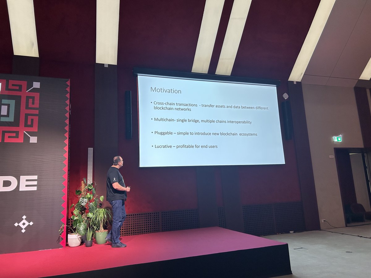 ethernal_tech's tweet image. .@NemanjaNedic_, CTO at @ethernal_tech, gave a talk on “Multi-Chain Bridges: Uniting Blockchain Ecosystems” at @ethbelgrade 2025.
He shared @ethernal_tech’s vision for the future of multi-chain bridges through a case study of @ApexFusion’s architecture. Among the components he…