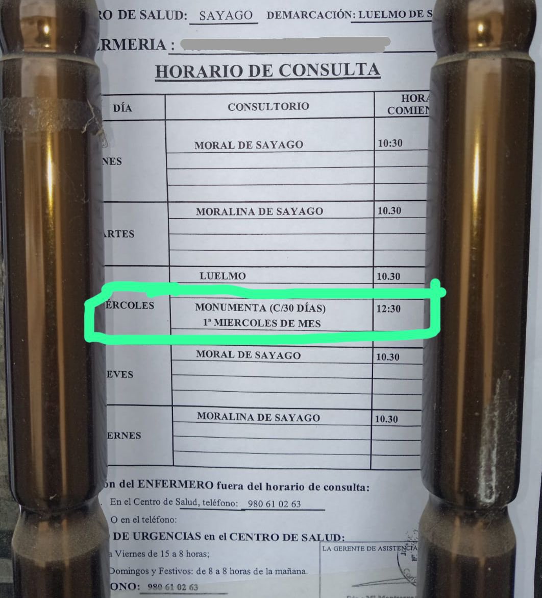 chemamezquita's tweet photo. ¿Cómo normalizamos que haya pueblos en #Zamora con consulta médica (con suerte) una vez al mes?
En #Monumenta de #Sayago, en los últimos 5 años han tenido 35 días de visita médica en su consultorio. Es decir, una visita cada 55 días (media).
¿Qué dicen las administraciones?🤐 https://t.co/BTHwLph38D