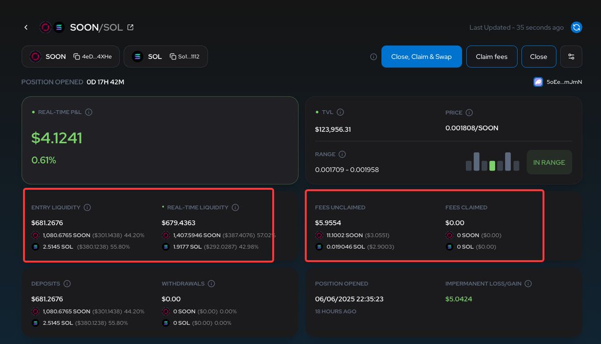 0x_xifeng's tweet photo. 体验了个meteora的LP管理工具 @UseUltraLP 

还算是有点用吧，可以统计到你初始存入LP的代币数量，然后现在的LP代币数量，这个LP是赚钱的还是亏钱的，数值是多少。

和官方的portfolio相比的话，就是数据更加清晰了一下，官方想去做的话也是完全可以做到的。

想体验的话需要去拿邀请码
1、打开网址：https://t.co/mNrhqsW1k3  然后申请waitlist
2、 官方会联系你，让你加入dc社区等
3、然后就会给你一个码，这就可以去体验了