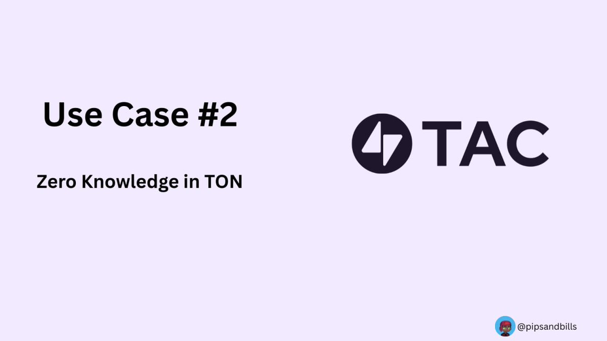 pipsandbills's tweet image. Use Case #2: Zero Knowledge(ZK) in TON

@ton_blockchain is a dominant force in mobile-native crypto thanks to Telegram's massive user base and its support for miniapps. However, TON's architecture lacks native support for zero knowledge (ZK) cryptography. The tech powers features…
