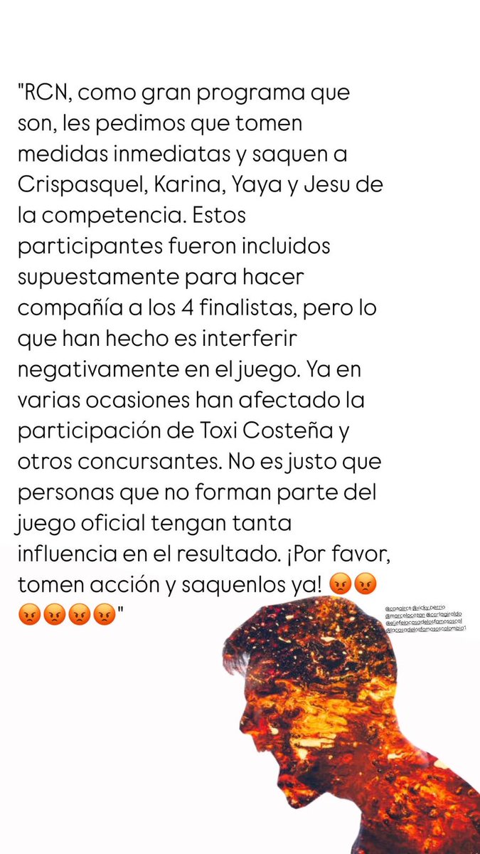 Exigimos Respeto Para Nuestra Finalista y Que Se Tomen Medidas <a href="/CanalRCN/">Canal RCN</a> 
#TeamToxi 
#LaCasaDelLosFamososCol 
#LaCasaDeLosFamososColombia2