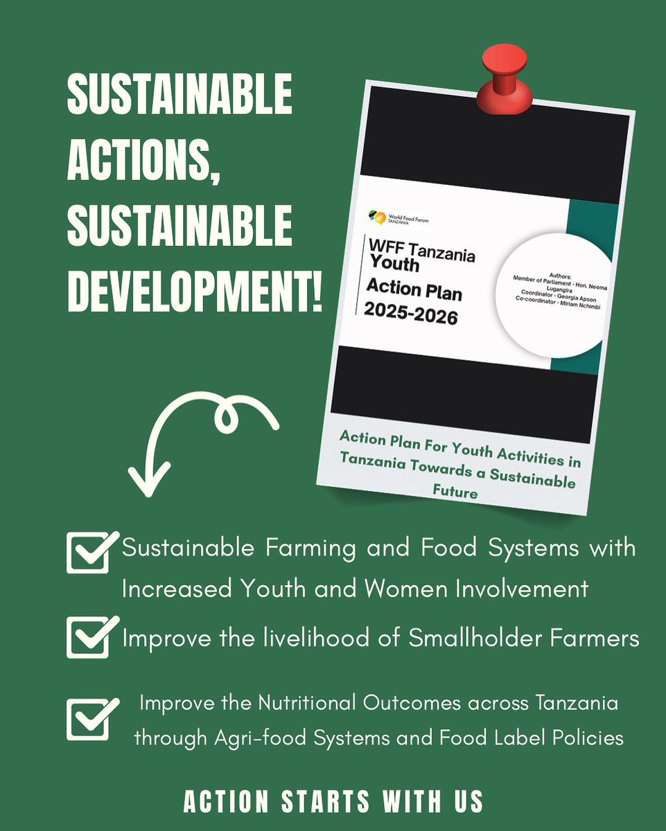 On June 5, @world_food_forum Youth Policy Board Reps met with Africa Chapter Leads to align on the 2025–2026 Action Plan. 🇹🇿💡
@wfftanzaniachapter (myself &amp; Miriam) shared goals on:
🌱 Youth &amp; women in farming
👩🏾‍🌾 Smallholder livelihoods
🥗 Nutrition &amp; food policy
#WFFTanzania