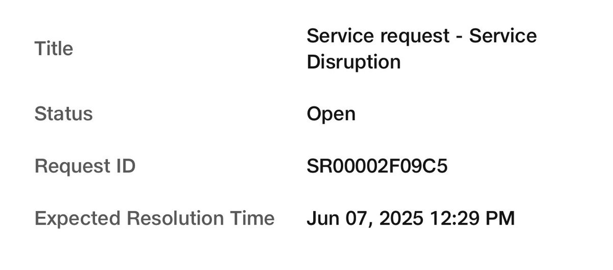 <a href="/JioCare/">JioCare</a> <a href="/reliancejio/">Reliance Jio</a> Extremely disappointed with JioFiber. WiFi has been down, and despite raising a complaint (ID: SR00002F09C5), no engineer visit or real help. Resolution was due Jun 7, 12:29 PM, still no fix. Why are paying users left hanging? #JioFiber #PoorService