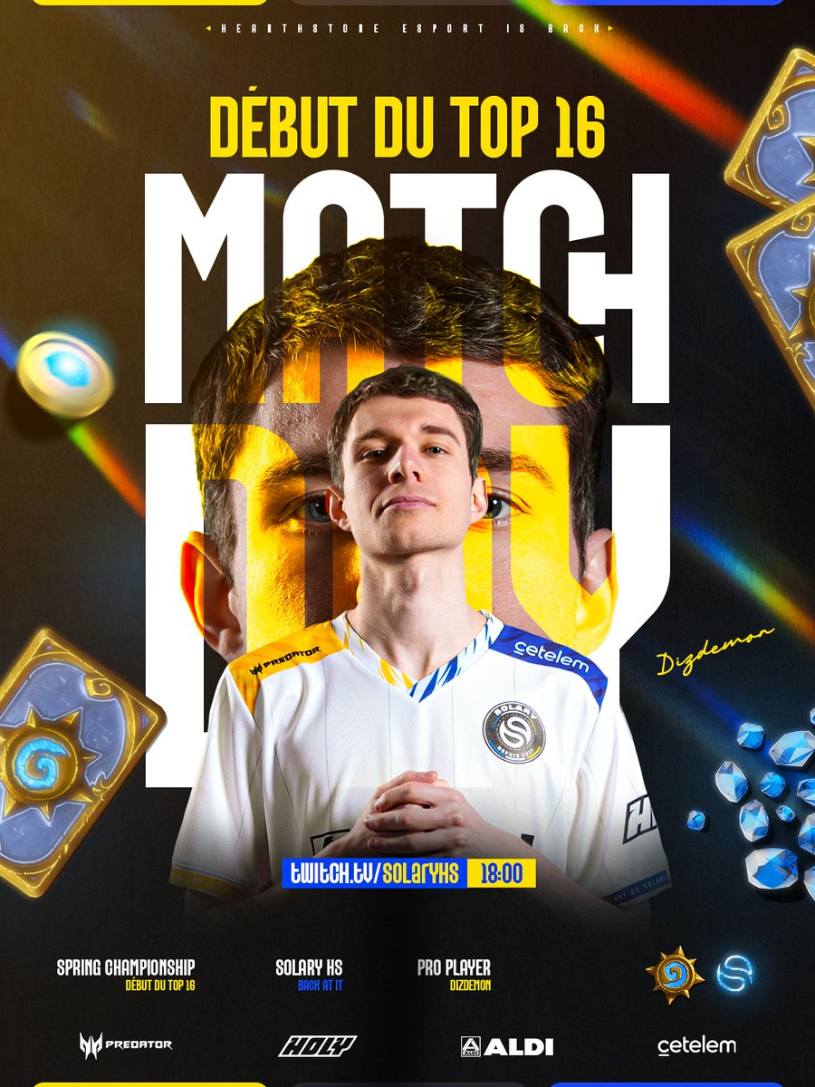 Solary (@solarytv) on Twitter photo Le week-end le plus important depuis des années, <a href="/DizdemonHS/">SLY Dizdemon</a> doit gagner 3 matchs pour se qualifier aux Worlds.
🟨 twitch.tv/SolaryHS
🟦 18H00 - #SLYWIN Le week-end le plus important depuis des années, <a href="/DizdemonHS/">SLY Dizdemon</a> doit gagner 3 matchs pour se qualifier aux Worlds.
🟨 twitch.tv/SolaryHS
🟦 18H00 - #SLYWIN