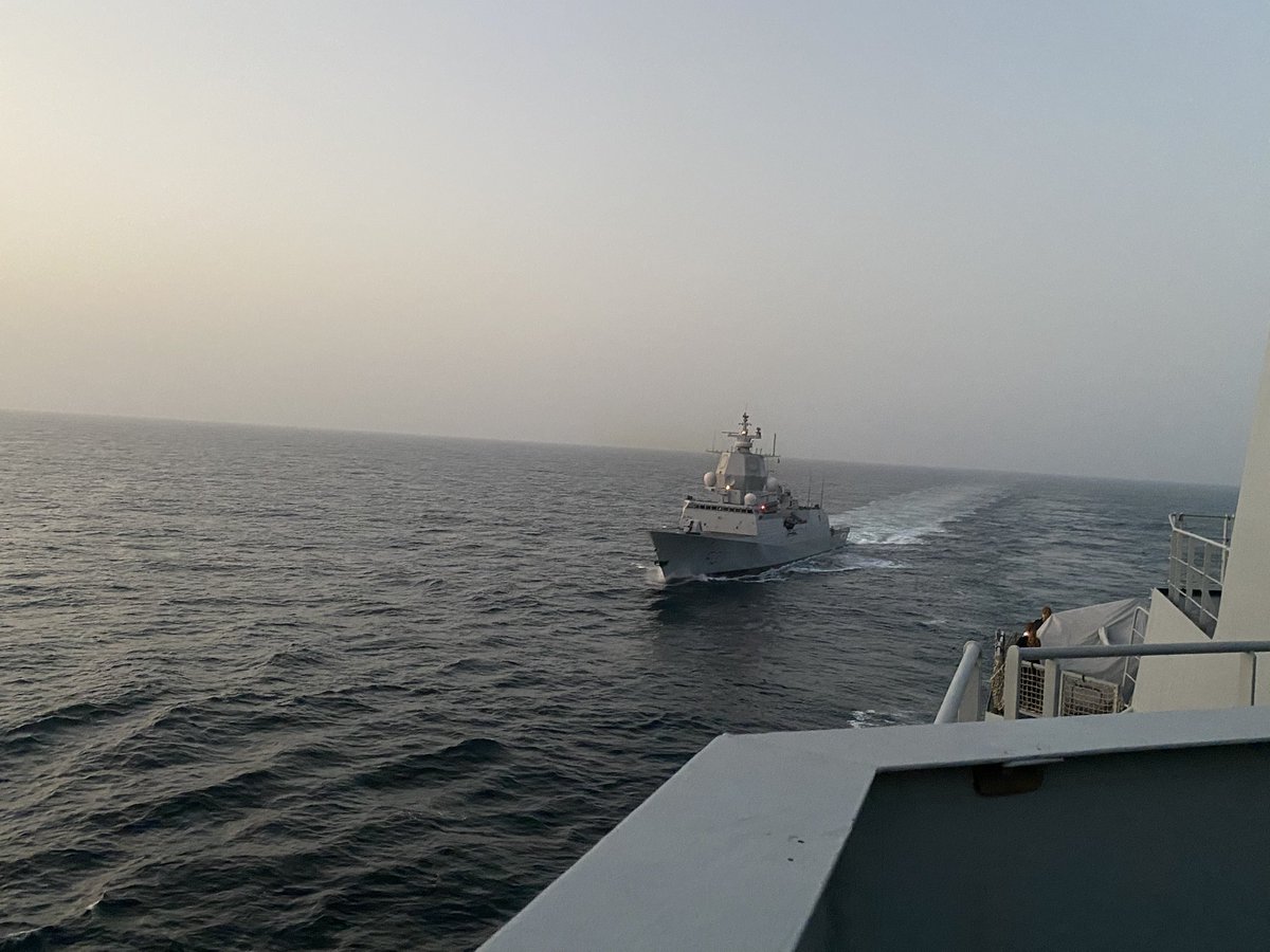 RFA Tidespring (@rfatidespring) on Twitter photo <a href="/RFATidespring/">RFA Tidespring</a> -carried out a Night RAS with HNoMS Ronald Amundsen, yesterday prior to TSPG entering Duqm , Oman this morning
<a href="/COMUKCSG/">UK Carrier Strike Group</a> <a href="/RFAHeadquarters/">Royal Fleet Auxiliary</a> <a href="/RBX_RNoN/">Royal Norwegian Navy</a>
#csg25 #ophighmast <a href="/RFATidespring/">RFA Tidespring</a> -carried out a Night RAS with HNoMS Ronald Amundsen, yesterday prior to TSPG entering Duqm , Oman this morning
<a href="/COMUKCSG/">UK Carrier Strike Group</a> <a href="/RFAHeadquarters/">Royal Fleet Auxiliary</a> <a href="/RBX_RNoN/">Royal Norwegian Navy</a>
#csg25 #ophighmast