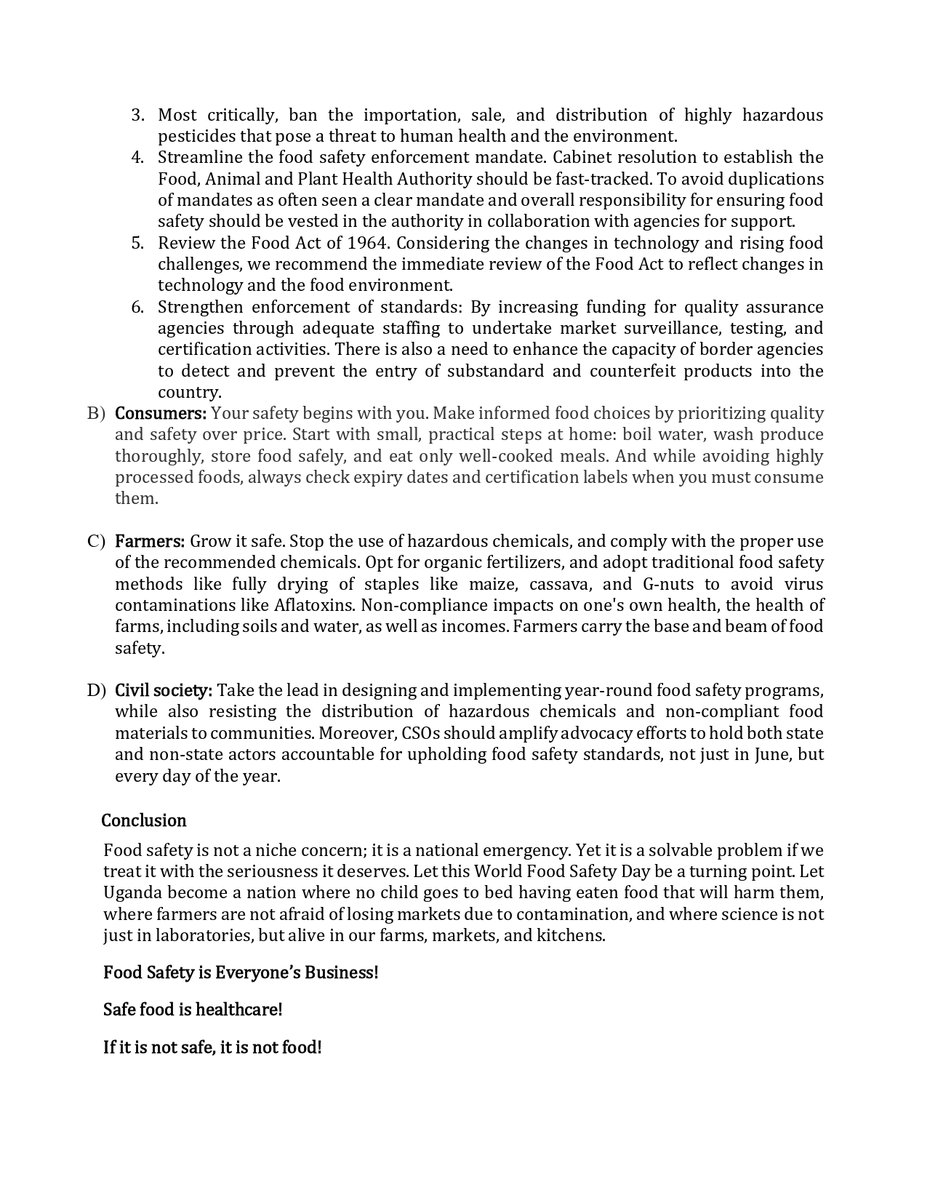 Gender-Environment & Development Action Uganda (@gedauganda) on Twitter photo Here is our press statement towards the #WorldFoodSafetyDay2025 <a href="/ConsentUganda/">CONSENT🇺🇬</a> <a href="/foscu23/">FoSCU</a> <a href="/carlosbena91203/">carlos benard</a> <a href="/FoodRights/">Food Rights Alliance</a> Here is our press statement towards the #WorldFoodSafetyDay2025 <a href="/ConsentUganda/">CONSENT🇺🇬</a> <a href="/foscu23/">FoSCU</a> <a href="/carlosbena91203/">carlos benard</a> <a href="/FoodRights/">Food Rights Alliance</a>