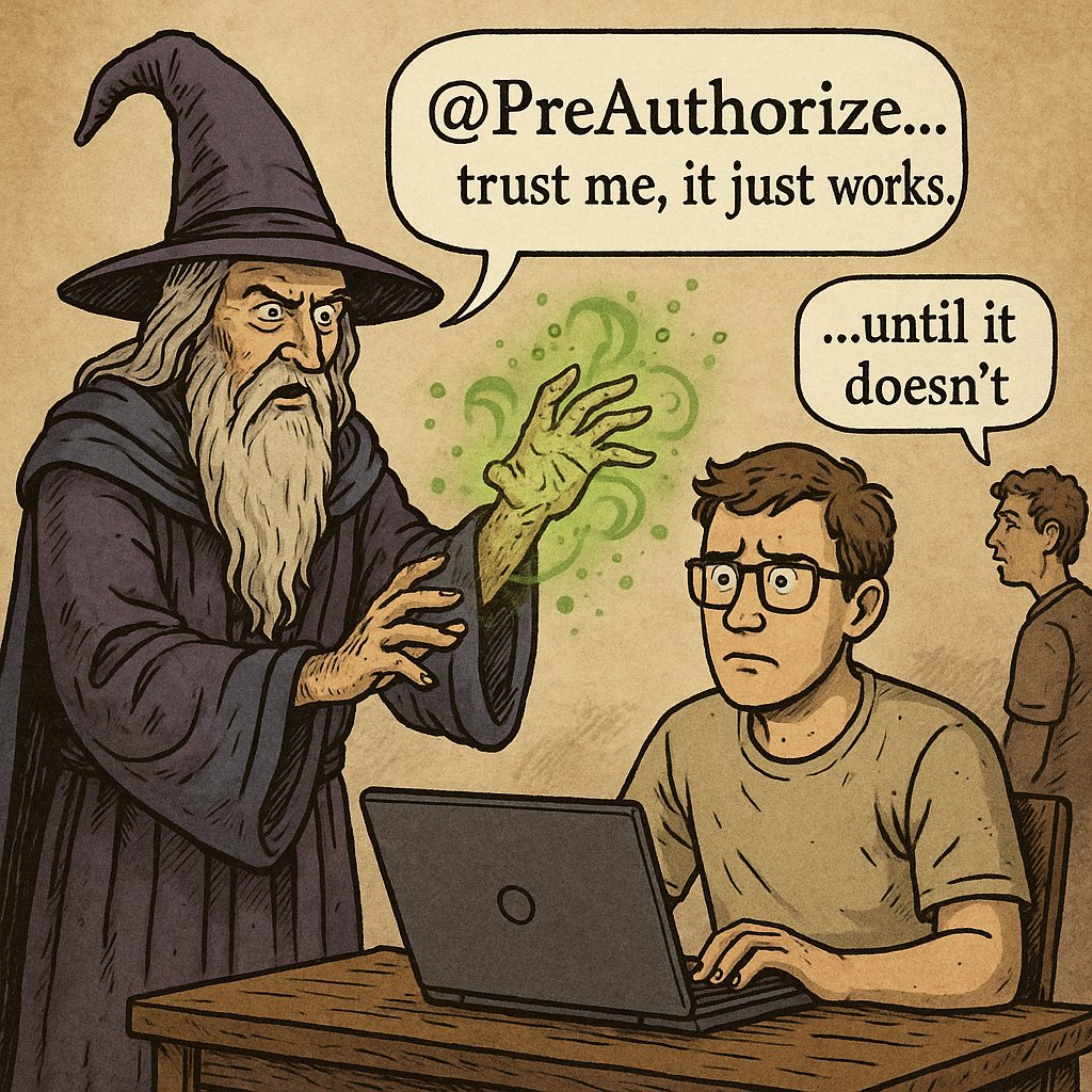 Yuna Morgenstern (@yunamorgenstern) on Twitter photo Why @Annotations Will Eventually Burn You.
Preach annotation voodoo or embrace explicit method calls? Too many still cling to <a href="/PreAuthorize/">Clark Kent</a>, entrusting their fate to framework black magic. But such blind faith is brittle. One innocent Spring Boot update, and suddenly your Why @Annotations Will Eventually Burn You.
Preach annotation voodoo or embrace explicit method calls? Too many still cling to <a href="/PreAuthorize/">Clark Kent</a>, entrusting their fate to framework black magic. But such blind faith is brittle. One innocent Spring Boot update, and suddenly your