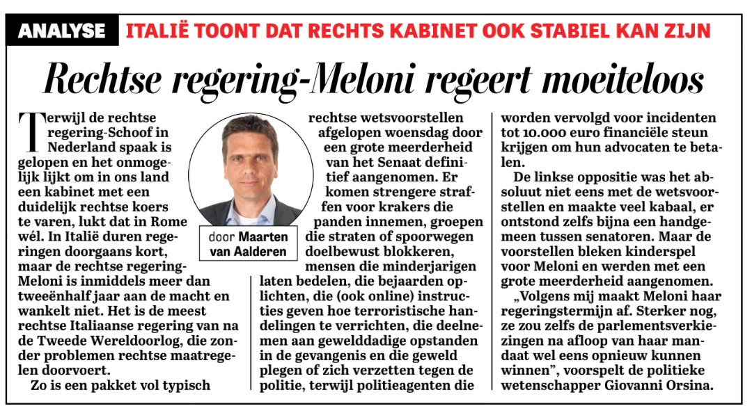 Nederland heeft ook een #Meloni nodig.