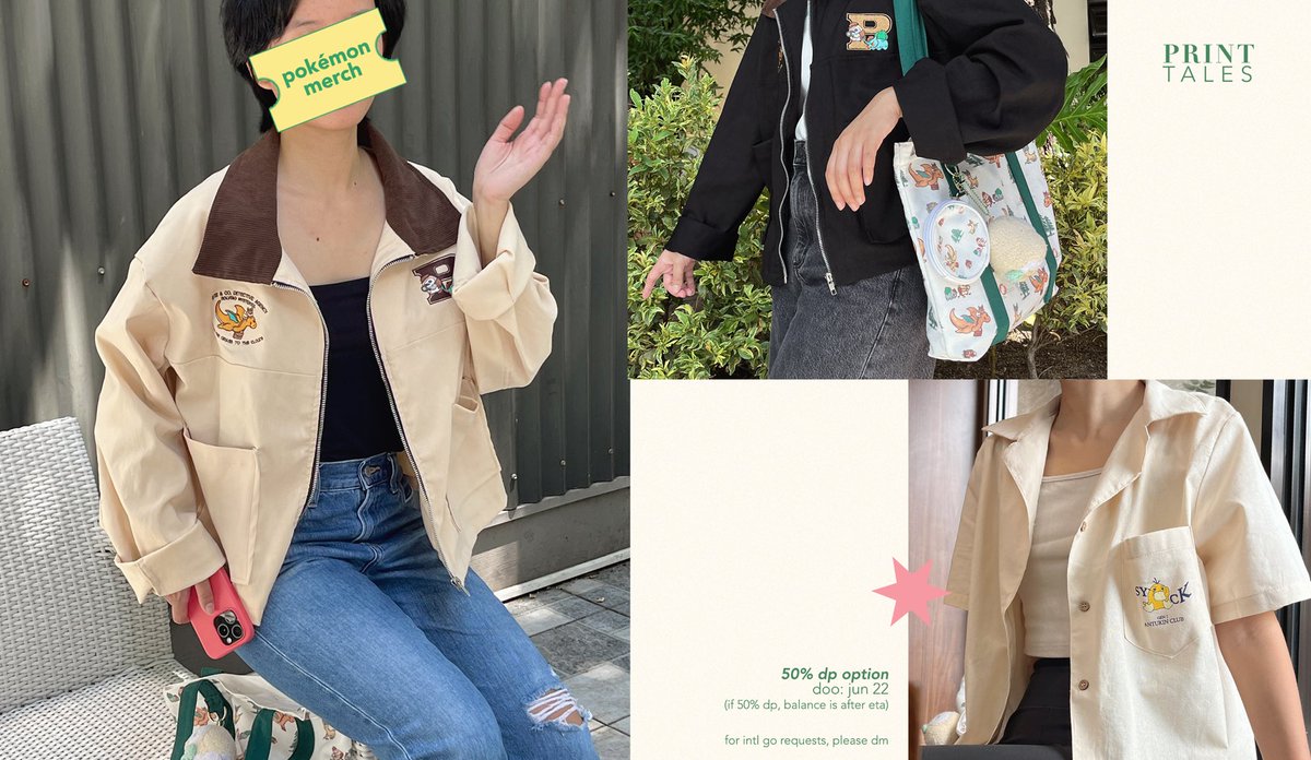 print_tales's tweet photo. ( pokemon collection ) 🍃

☁️ jackets, linen sets, totebags, drinkware, &amp; acrylic charms
☁️ eevee, munchlax, rowlet, psyduck, gengar &amp; more designs

🛒 pre-order: https://t.co/cFahPmhhvh

doo: june 22
50% dp opt

rts appreciated .ᐟ ᢉ𐭩
— intl go, dm

pkmn fanmade ph artph https://t.co/4aCwGZbBsj