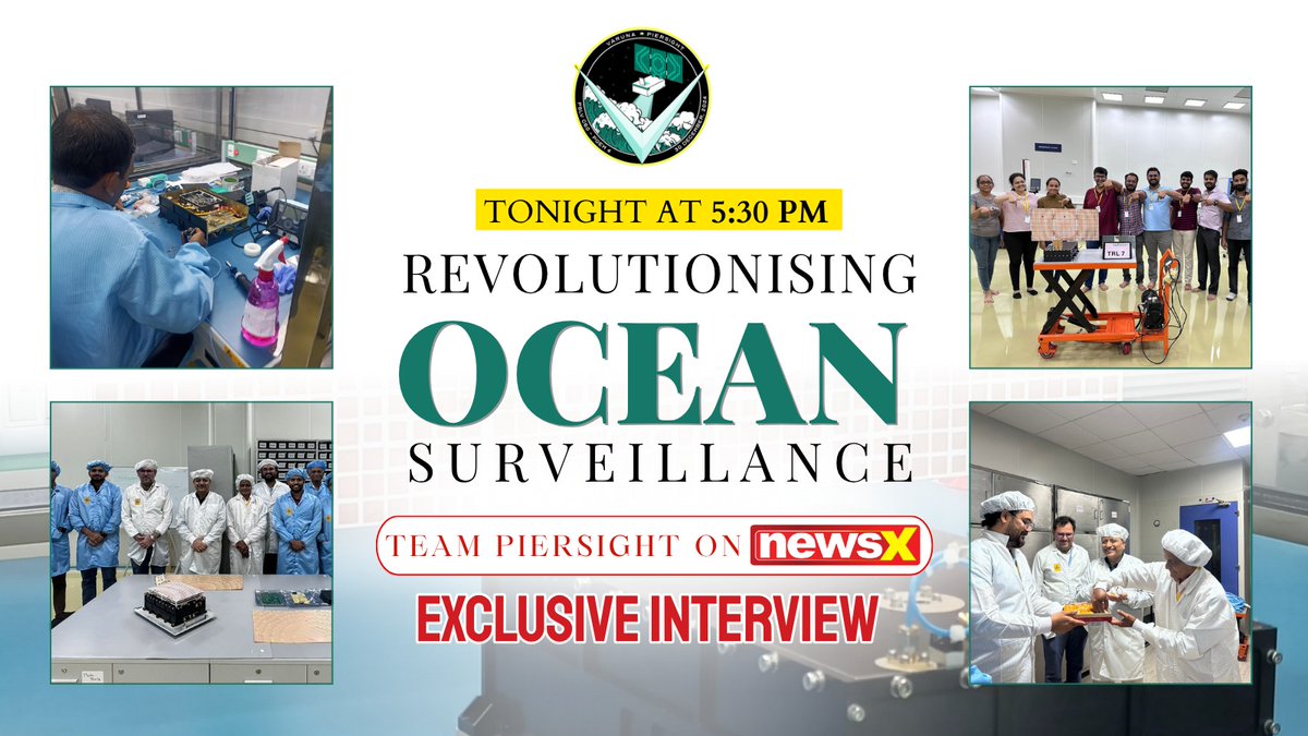 #TeamPiersight | Bharat Space Force Marches On! Watch a special interview tonight at 5:30 pm on NewsX.

A team of Indian scientists developing the first ever constellation of satellites for persistant ocean monitoring speak about the project, their journey and the future of space