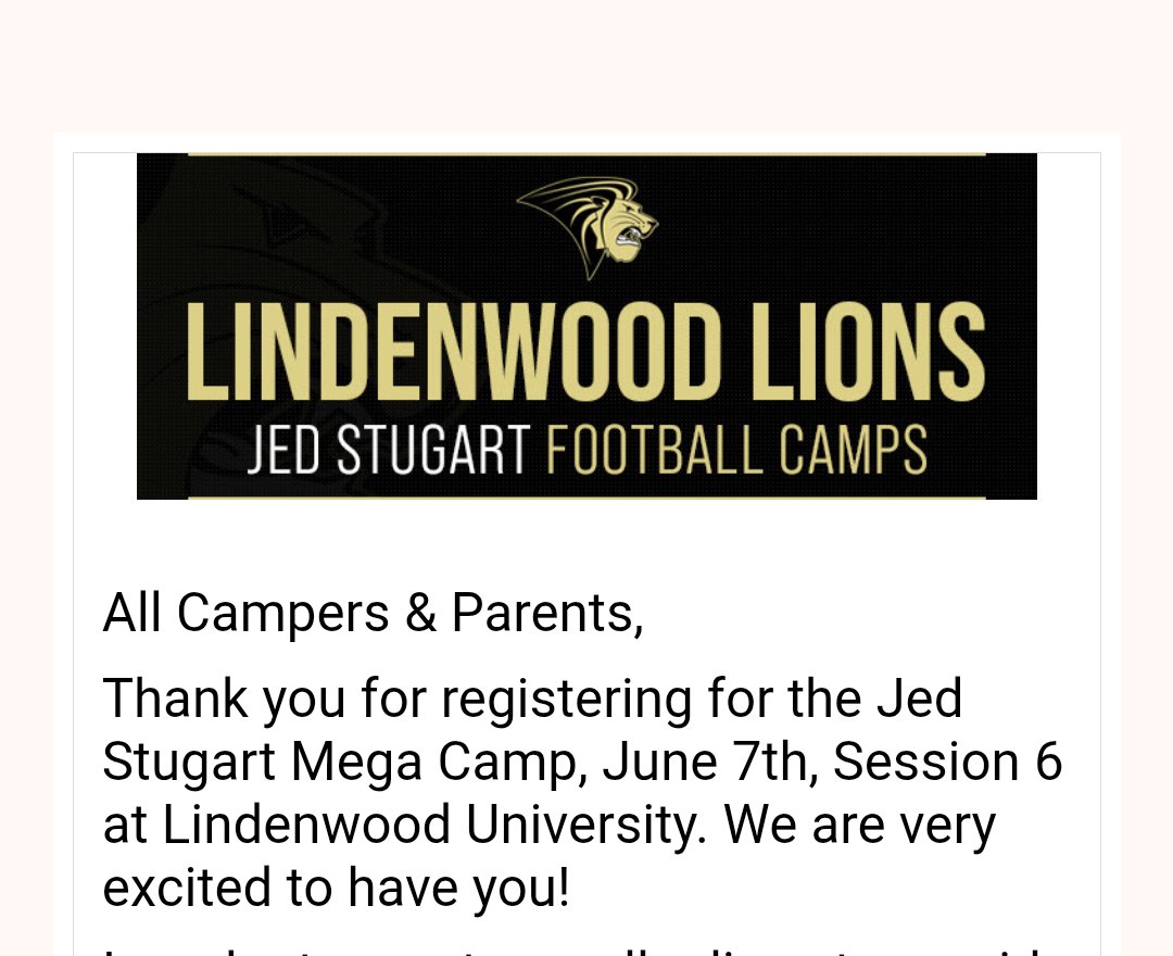 Headed to this camp tomorrow near St. Louis! This is a big camp with lots of D1 schools. Trust me, I'm gunna impress them all!!
<a href="/Hardwork/">💪 Motivation 💪</a> 
<a href="/GeorgeYarberry/">George Yarberry</a> 
<a href="/GCCCBroncbuster/">GardenCityCC</a> 
<a href="/KiyoshiHarris/">Coach Kiyoshi Harris</a>
