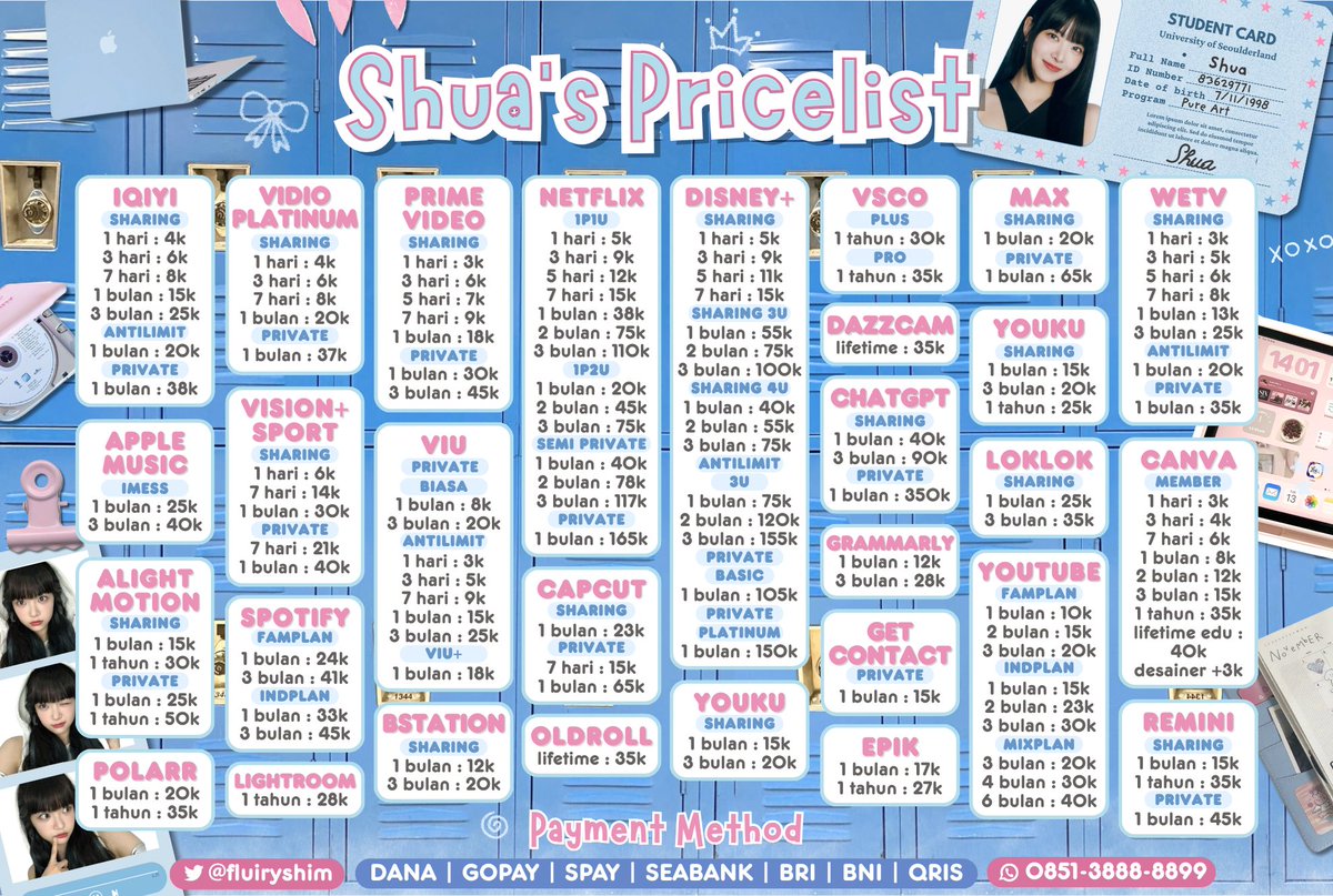 grocaery's tweet photo. @iamdefauz halo-kakak!!ᰔᩚ

aku jual app premium yang kakak cari nih! pelayanan ramah, 1OO% trusted, sudah banyak testi, harga terjangkau, proses cepat &amp; bergaransi!（｡>‿<｡）🍭 ditunggu jajannyaa!

💬: https://t.co/hu8zfKBAt7
testi: https://t.co/ZjBENYNNc8 https://t.co/vF3qJfsdAZ