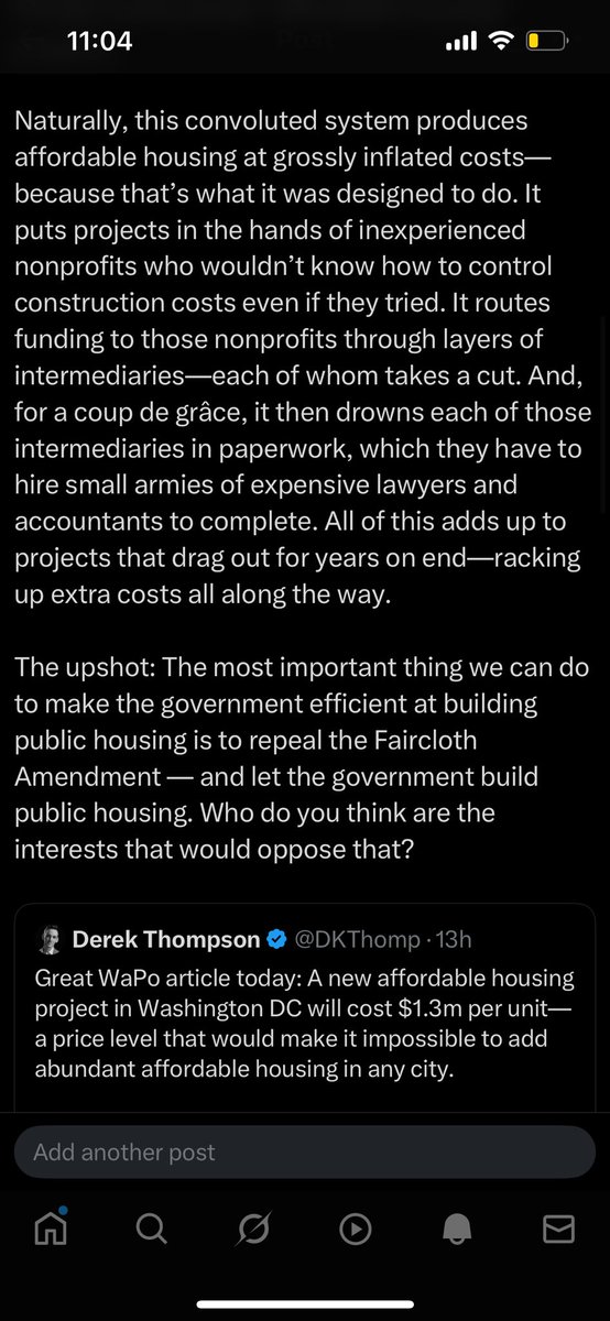 Because Wall Street lobbied Congress to pass a law in 1998 whose whole purpose was to *make us* bad at building affordable housing