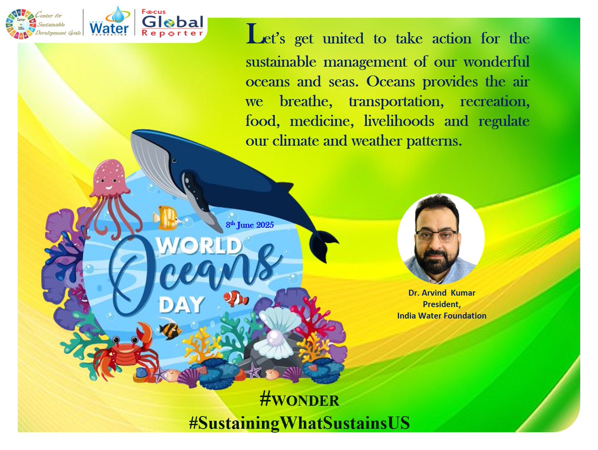 drarvindkumar1's tweet photo. #WorldOceanDay2025 #ClimateAction #CoralReef #ProtectOurOcean #SaveOurPlanet #RevitalizeTheOcean #OneOcean #OneClimate #OneFutureTogether #blueeconomy #Revitalization #CollectiveActionfortheOceans #ActOnClimate #OceanClimateAction #KeyResourceHubofNetworking @NITIAayog @moefcc @UNOceanDecade @NASAOcean @MoesNiot @ESSO_NCESS @moesgoi @WorldOceanDayCA @UNBiodiversity @UNEP @OceanCoalition @WorldOceansDay  @IndiaWaterFoun1 @nwmgoi @wwatercouncil @jaljeevan_ @DoWRRDGR_MoJS