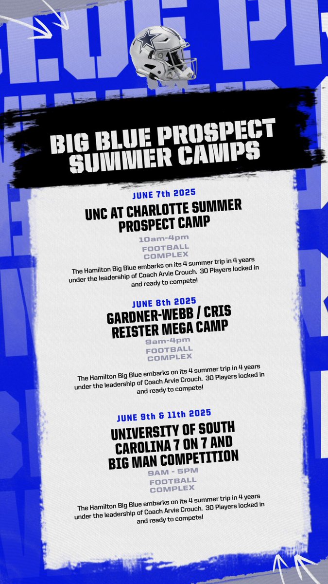 BigBlueFB's tweet photo. Here we go!  Let’s compete!  

#GoBigBlue 
#Waterloo 
#Comevisittheschwarm https://t.co/WkCTepIZg4