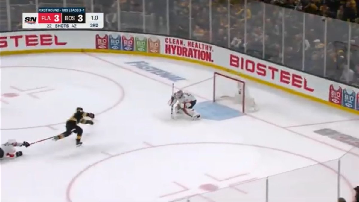 Oh now he wants to score on a breakaway