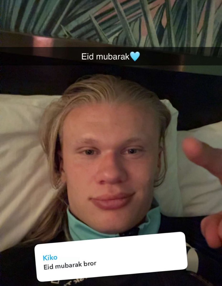 🚨 #ايرلينغ_هالاند يهنئ المسلمين عبر SC : 

عيد مبارك 🩵