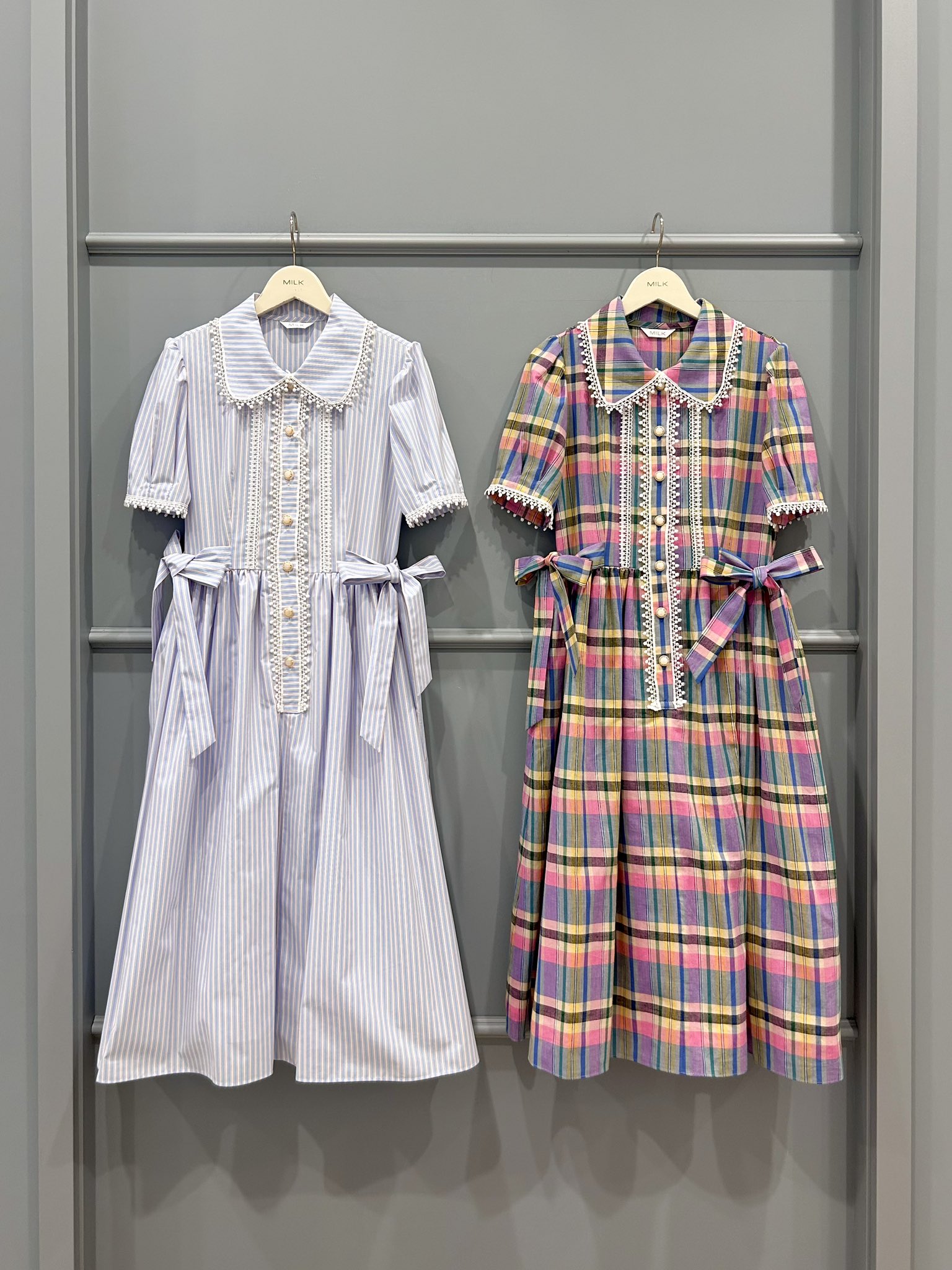 MILK Moon light ドレス ラベンダーローズチェック BABY PINK MOON on X: 
