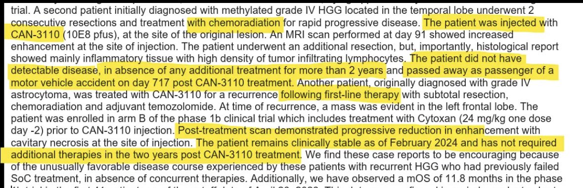 austinvrabel's tweet image. $CADL sounds a lot like @DrMakaryFDA is referring to CAN-3110’s incredible result on specific patients with recurrent high- grade glioma. @paulpetertak . He even mentioned he heard from his “past colleagues” few sit on the CADL board/ research advisory board from John Hopkins.