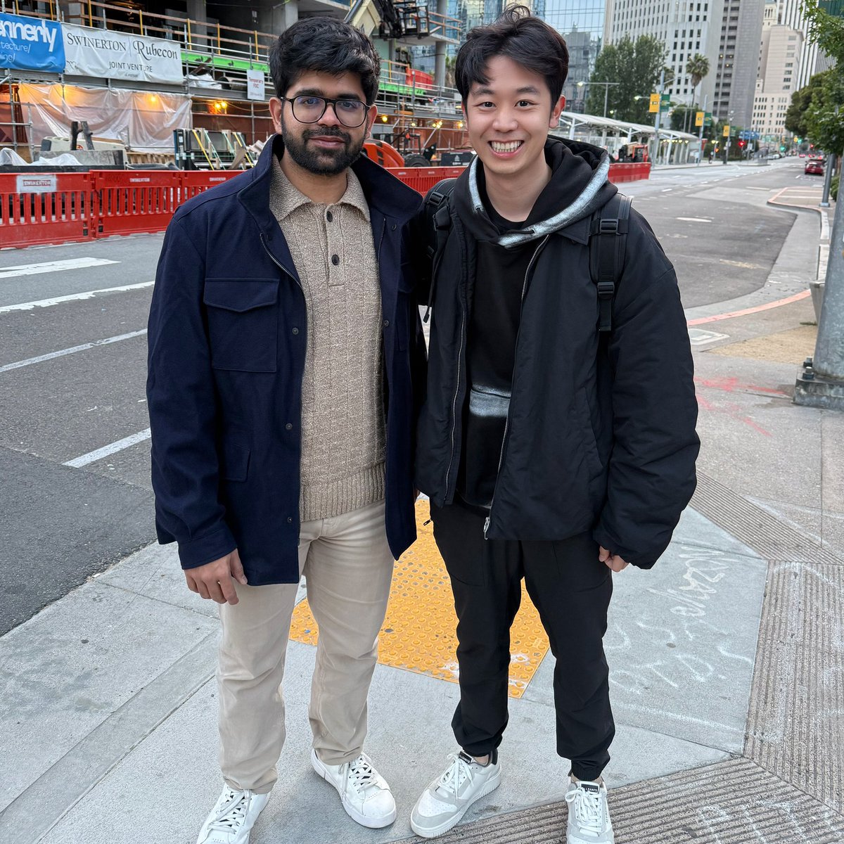 Jasper (@zjasper666) on Twitter photo Only in SF: walking home at 8pm and bump into <a href="/perplexity_ai/">Perplexity</a>’s <a href="/AravSrinivas/">Aravind Srinivas</a> like it’s no big deal. Only in SF: walking home at 8pm and bump into <a href="/perplexity_ai/">Perplexity</a>’s <a href="/AravSrinivas/">Aravind Srinivas</a> like it’s no big deal.