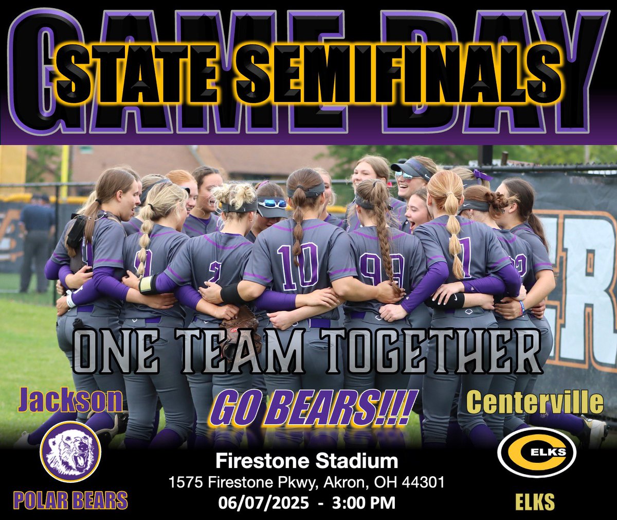 ITS GAMEDAYYYYYYYY!!!! Come cheer on your Lady Bears in Akron today as they face off against Centerville in their State Semifinal game 😈🐻‍❄️ LETS GO GIRLS