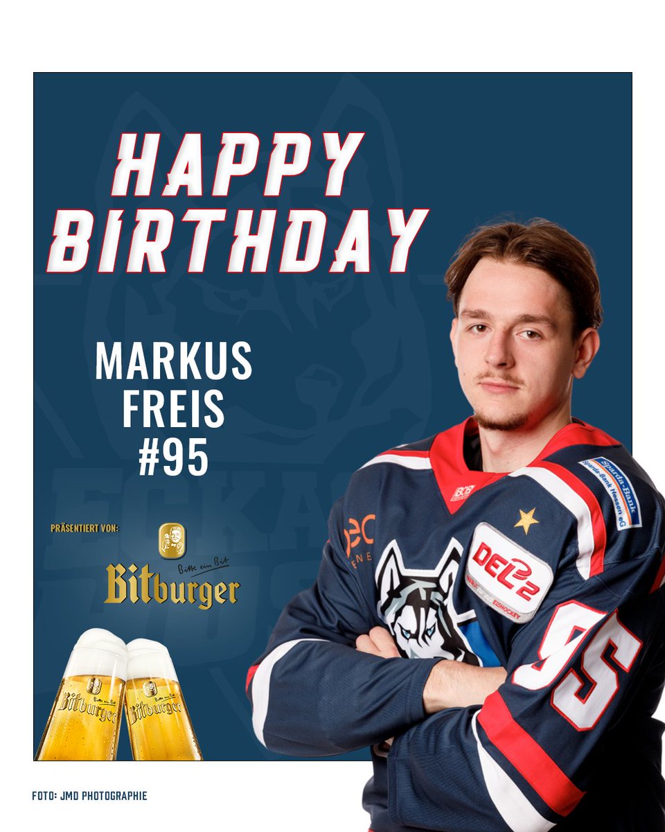 Happy Birthday, Markus! 🎉🎈🎁

Zusammen mit @bitburger gratulieren wir unserem Verteidiger zum heutigen Geburtstag und wünschen alles Gute! 🍀

#happybirthday #allesgute #markusfreis #kasselhuskies #imHerzeneinHusky 
📸 JMD Photographie