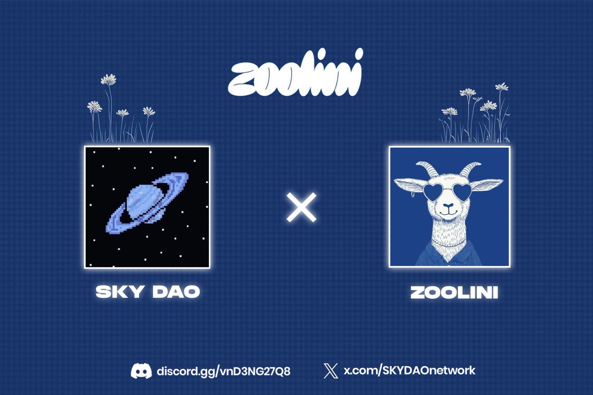 𝗚𝗶𝘃𝗶𝗻𝗴𝗮𝘄𝗮𝘆 𝟱𝘅 𝗦𝗽𝗼𝘁𝘀 𝗙𝗼𝗿 𝗨𝗽𝗰𝗼𝗺𝗶𝗻𝗴 𝗛𝘆𝗽𝗲 𝗣𝗿𝗼𝗷𝗲𝗰𝘁 — 𝗭𝗼𝗼𝗹𝗶𝗻𝗶‼️

To enter the giveaway :
• 𝗙𝗼𝗹𝗹𝗼𝘄 : 
  <a href="/sloo_KiD/">Slow 🔺🧞</a> 
  <a href="/zoolininfts/">Zoolini</a>
  <a href="/SKYDAOnetwork/">SKY DAO</a>
• 𝗟𝗶𝗸𝗲,  𝗥𝗧, 𝗧𝗮𝗴 𝟯 𝗳𝗿𝗶𝗲𝗻𝗱𝘀
• 𝗗𝗿𝗼𝗽 𝗮𝗱𝗱𝗿𝗲𝘀𝘀
• 𝟮𝟰 𝗵𝗿𝘀!