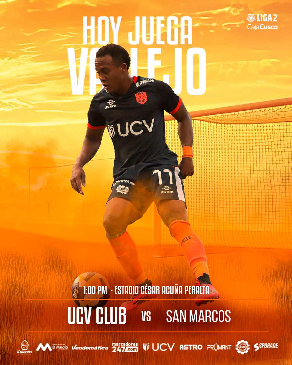 𝙃𝙤𝙮 𝙟𝙪𝙚𝙜𝙖 𝙚𝙡 𝙥𝙤𝙚𝙩𝙖 🟠🔵🟠

⚽️ #FcSanMarcos
⌚️ 13:00 P.M
 🏆: <a href="/liga2/">claudio</a>.oficial

#FuerzaVallejo #VallejoEsTrujillo #LaFuerzaNoSeCansa