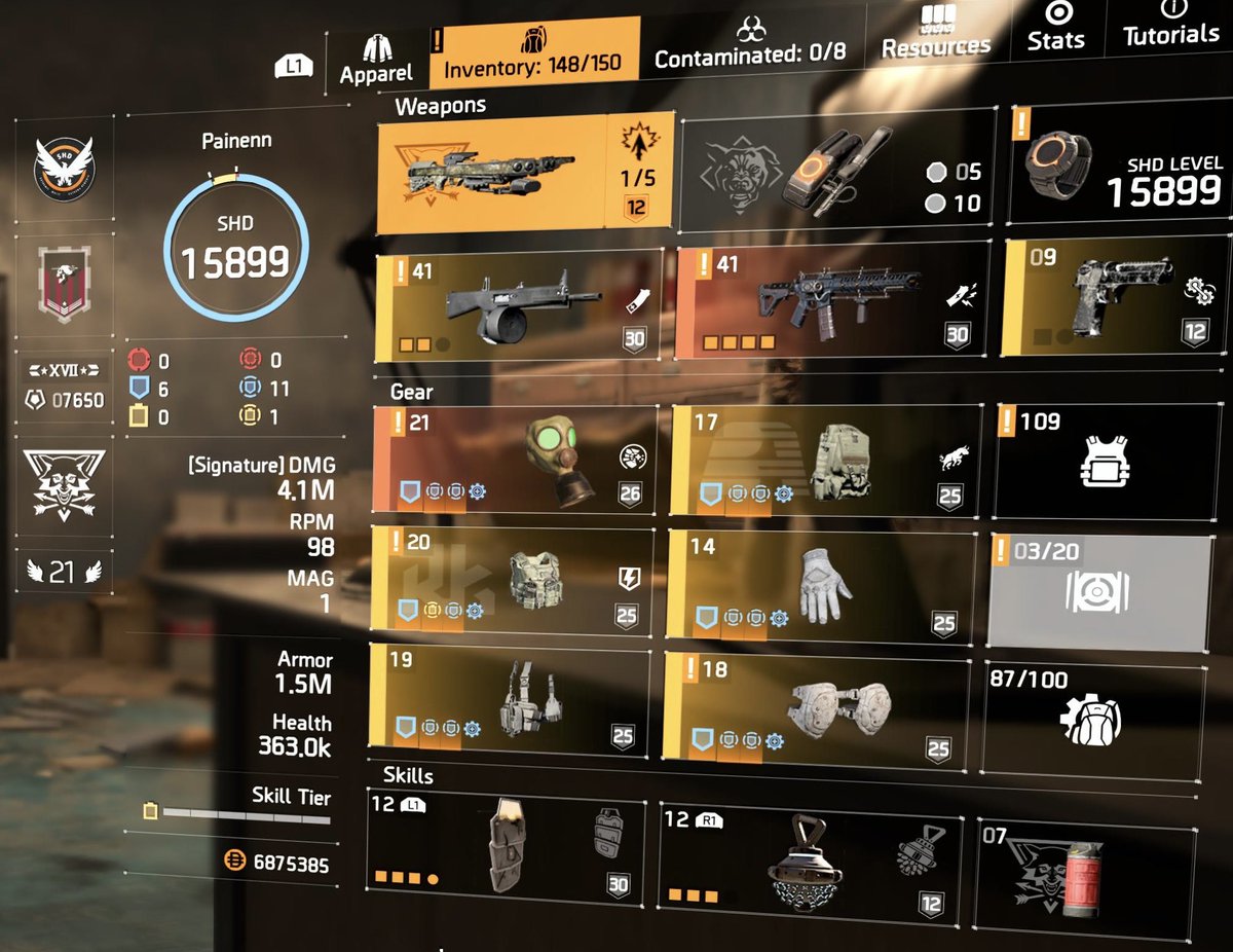 I decided to throw caution to the wind and level my tank build armor pieces a little. For laughs.