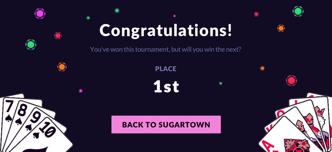 Bedik94's tweet image. My first top 1 in @visitsugartown poker tournament ! So happy 🤩 Can't wait for WSOA to start !! GGs guys ! 
Love playing everynight with all the players and my bro @trukreal ♥️♠️♣️♦️
#CORE #WSOA #SUGARTOWN #ALLIN