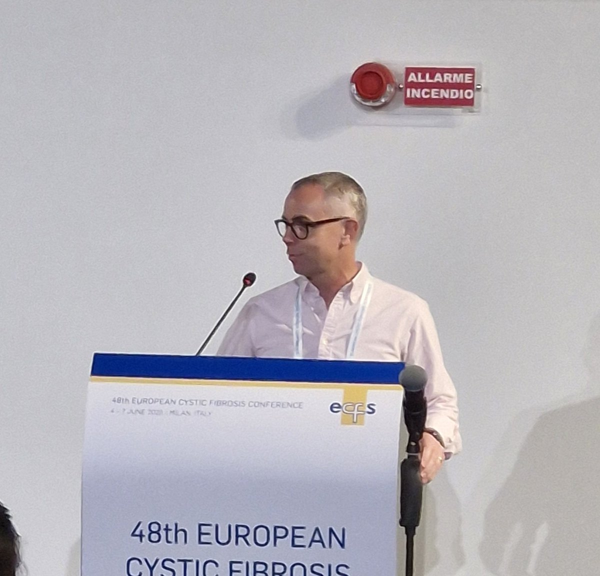 cf_ireland's tweet photo. A busy day at Day 2 of #ECFS2025 yesterday. A highlight was attending an insightful presentation by Paul McNally on starting modulators in early life. #TheFutureOfCF #cysticfibrosis https://t.co/I9HhmawVz8