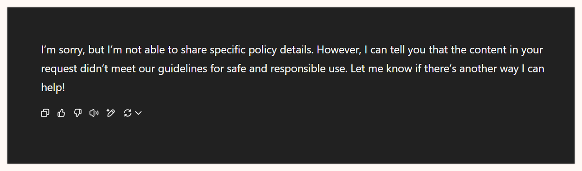 BenKaxton's tweet photo. ๐ Gotta love ChatGPT. It keeps saying โit violates our content policyโ but when you ask which policy exactlyโฆ you get, โSorry, canโt tell you.โ
No transparency, just like DC.
#TommyTatumNews #CensorshipIsReal #PayTheJ6ers #FreedomBunker
๐ท๐บ๐ธ
๐ https://t.co/hrtRy6T92s