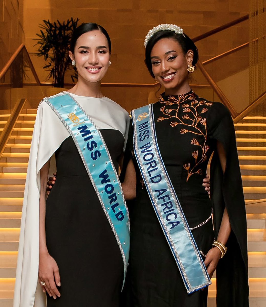 PageantTimes's tweet image. Miss World, Opal Suchata from Thailand 🇹🇭 and Miss World's 1st runner-up, Hasset Dereje from Ethiopia 🇪🇹