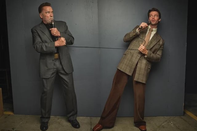 Patrick Schwarzenegger and Arnold Schwarzenegger for Variety’s Actors on Actors.
