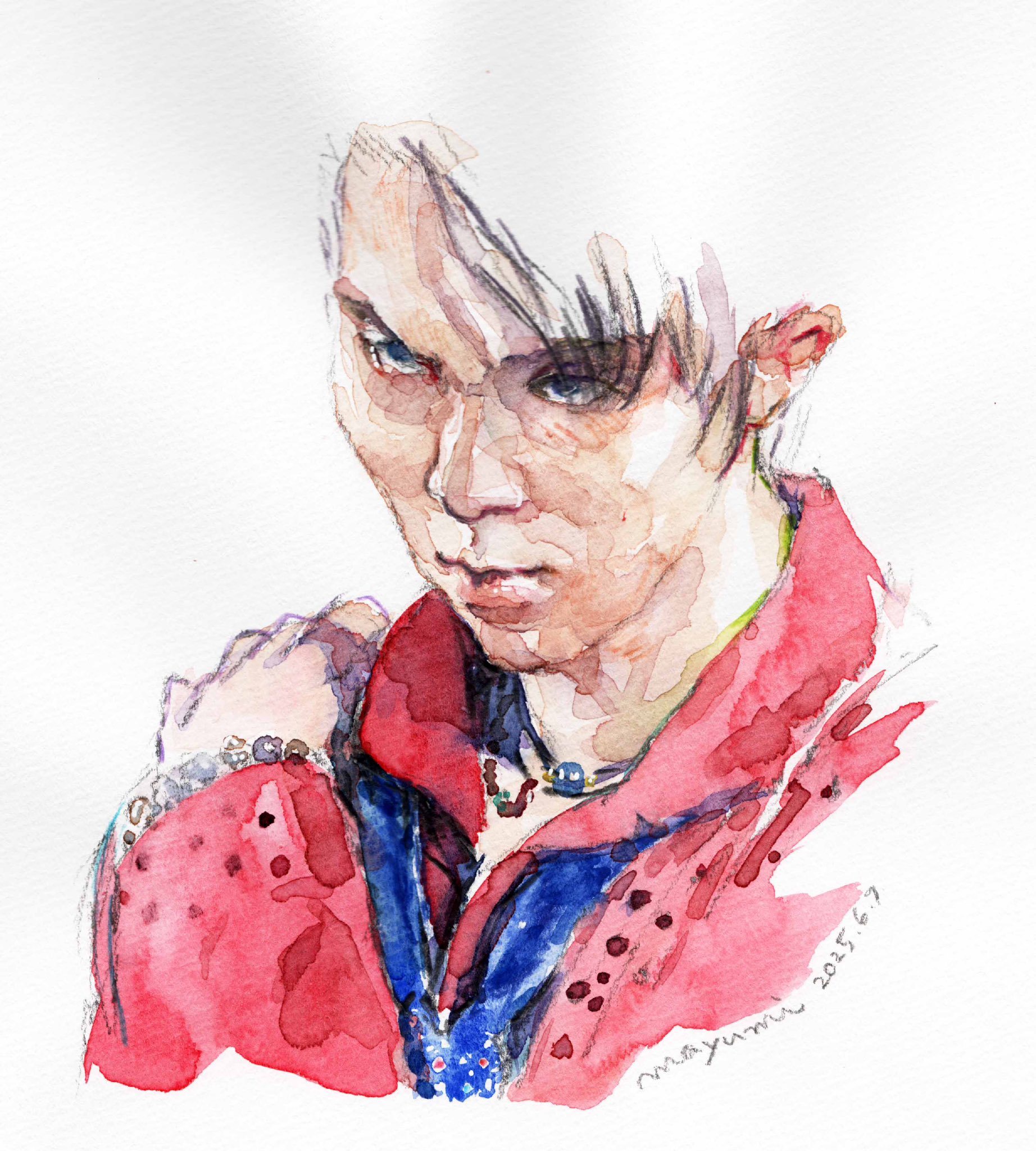 ラテ Happy new year 羽生結弦 絵画 羽生結弦さんがAERAの表紙に登場 「notte stellata 2024」の希望