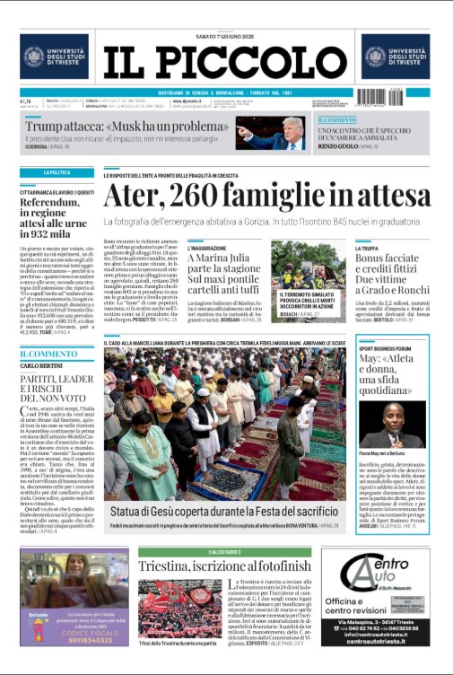 Buongiorno e buon weekend a tutti. Ecco la #primapagina delle edizioni di #Trieste e di #Gorizia #Monfalcone. Buona lettura!