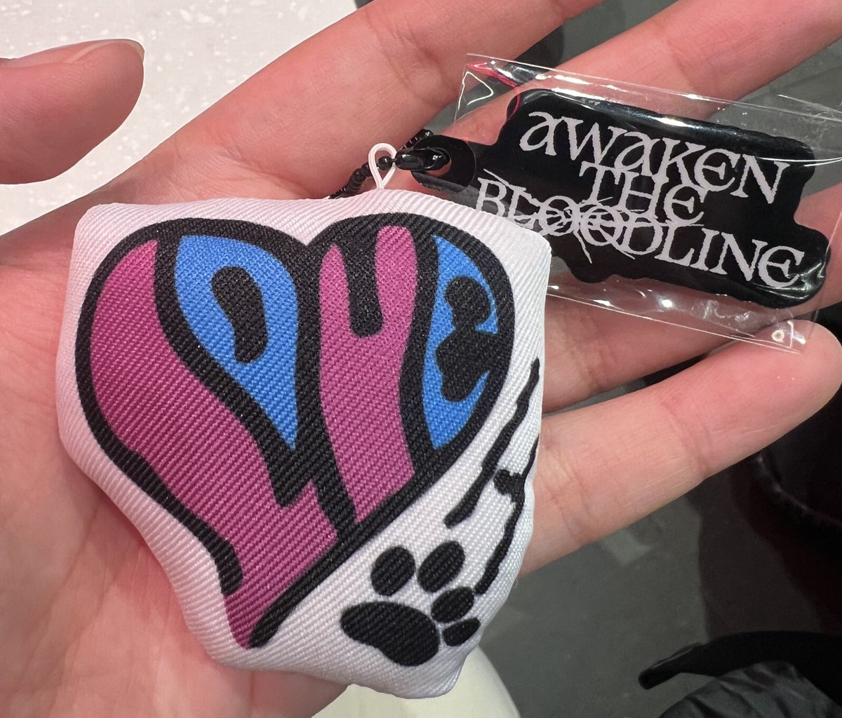 ANDTEAM AWAKEN THE BLOODLINE
앤팀 서울콘 쿠션 키링 랜덤 엠디 교환

저: 하루아 쿠션 키링
르네: 후마 ふうま 

하루아 -> 후마 키링 교환 하고 싶어요!

DM으로 연락해주세요!!
첫, 중, 막 다 가요! 현장에서 교환원합니다!!