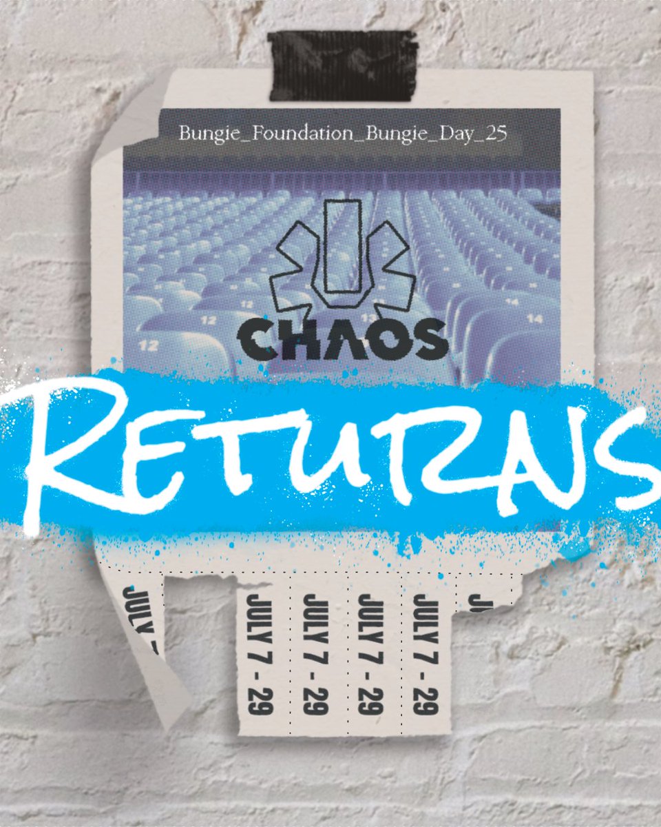 Lock in, Lightkeepers! The SEVENTH COLUMN CHAOS PvP tournament and Bungie Day 2025 kick off on 7/7. Sixteen teams. Maximum chaos. One team will take home bragging rights, while the community comes together to earn awesome rewards and support those in need. More details soon! 💙