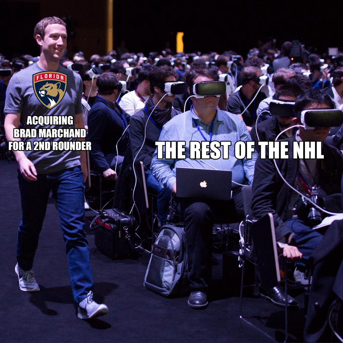 How did we allow Brad Marchand on the Florida Panthers to be a thing?! Ha. 🤯

#TimeToHunt