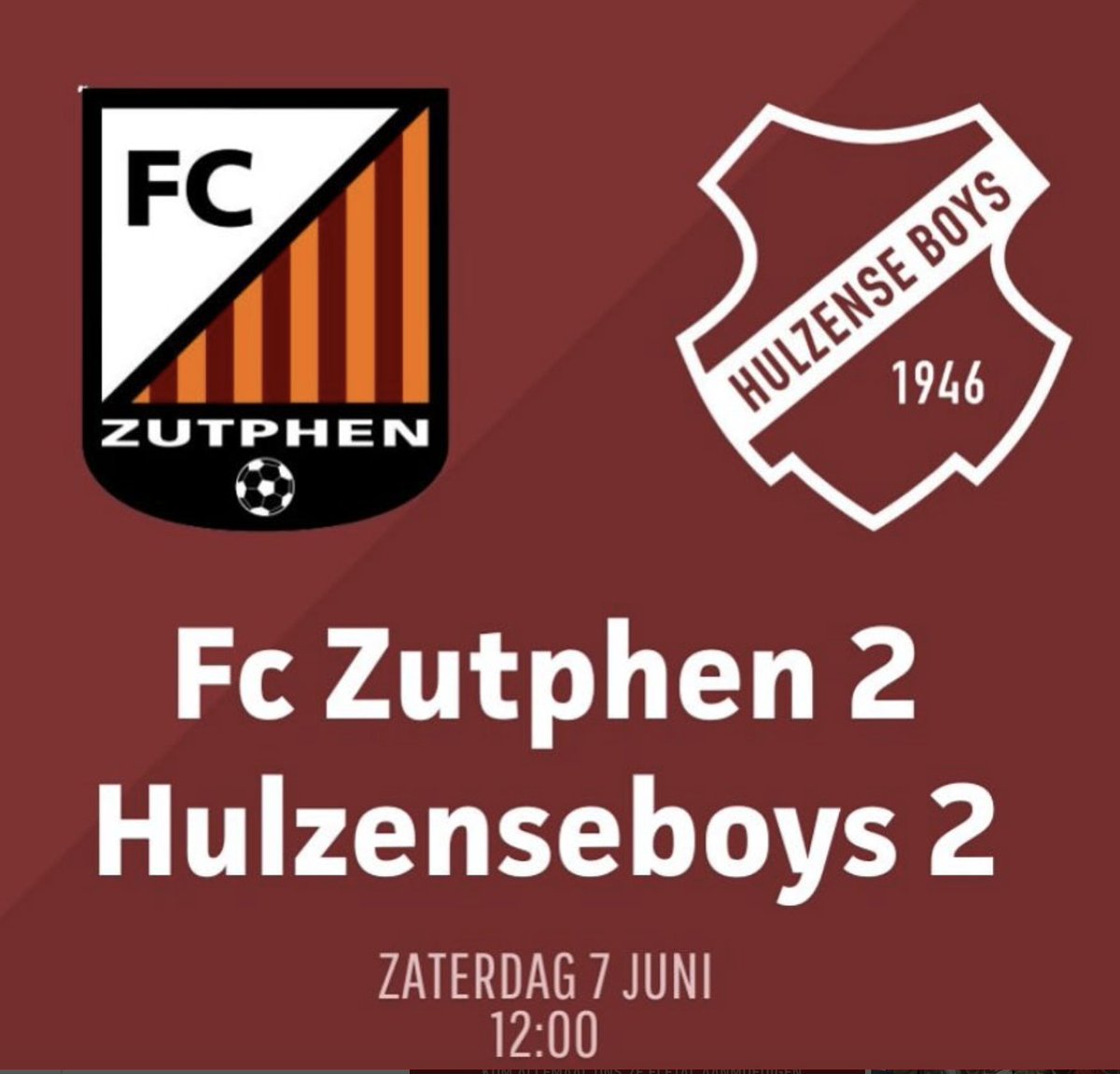 Om 12 uur speelt ons Tweede elftal in Zutphen de halve finale van de nacompetitie. Ze kunnen alle steun gebruiken.
Voor de thuisblijvers is het verloop van de wedstrijd te volgen via hun eigen instagram

instagram.com/hulzenseboys2/