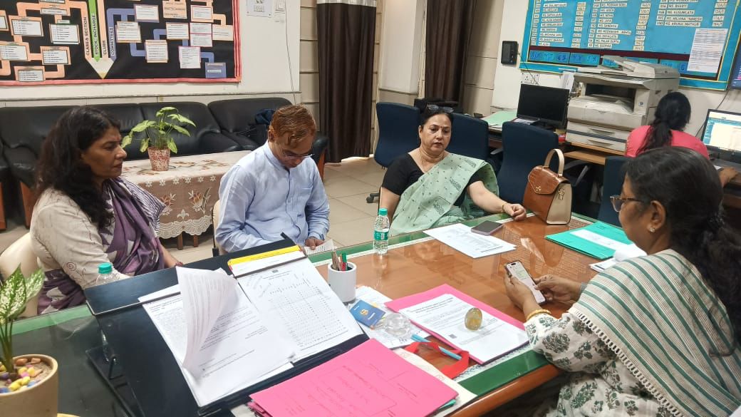 Surprise visit was conducted <a href="/KMandawali/">S.K.V. NO.3 Mandawali</a> on 06/06/25 in presence of HOS Ms Samta Jain by DDE zone 2 Ms. Meena Gautam, SPE zone 2 Ms Anamika Singh &amp; vice principal Sh. Dharam Singh Ji to assess school's overall performance. They were satisfied &amp; appreciated the efforts of school.