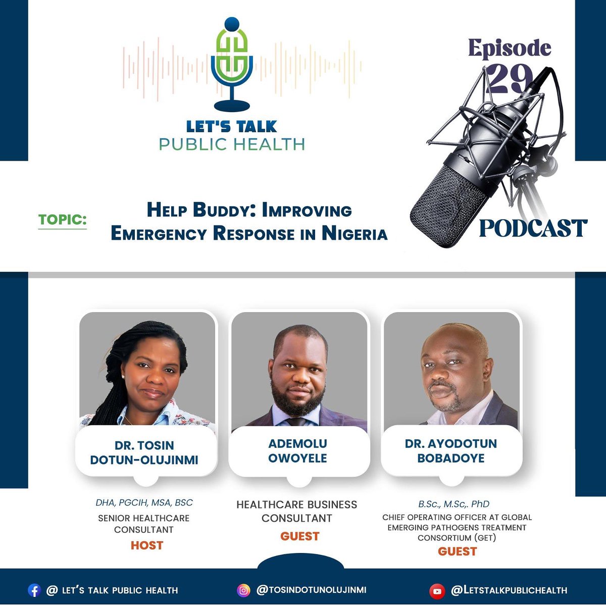 Help_buddynaija's tweet photo. 🎧 PODCAST FEATURE ALERT!

The Help Buddy team was featured in the Let’s Talk Public Health where we shared how our innovation and how it is reshaping emergency response in Nigeria.

📲 Listen now: https://t.co/qWPvJOIeLu

#helpbuddy #publichealth #emergencyresponse https://t.co/jpnfYViSXK