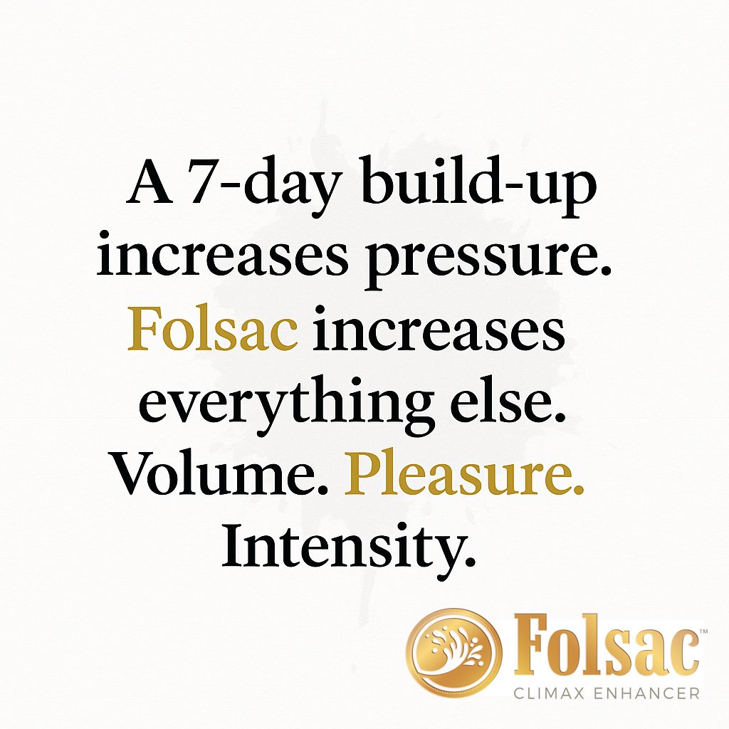 Formulated to support peak ejaculation. 🧬
Folsac enhances semen volume, sensory pleasure (orgasms), and overall intensity with targeted micronutrient support. 💊
Available without a prescription. ✅
 
Engineered for performance. Proven by results. ⚙️📈
🛒Folsac.net