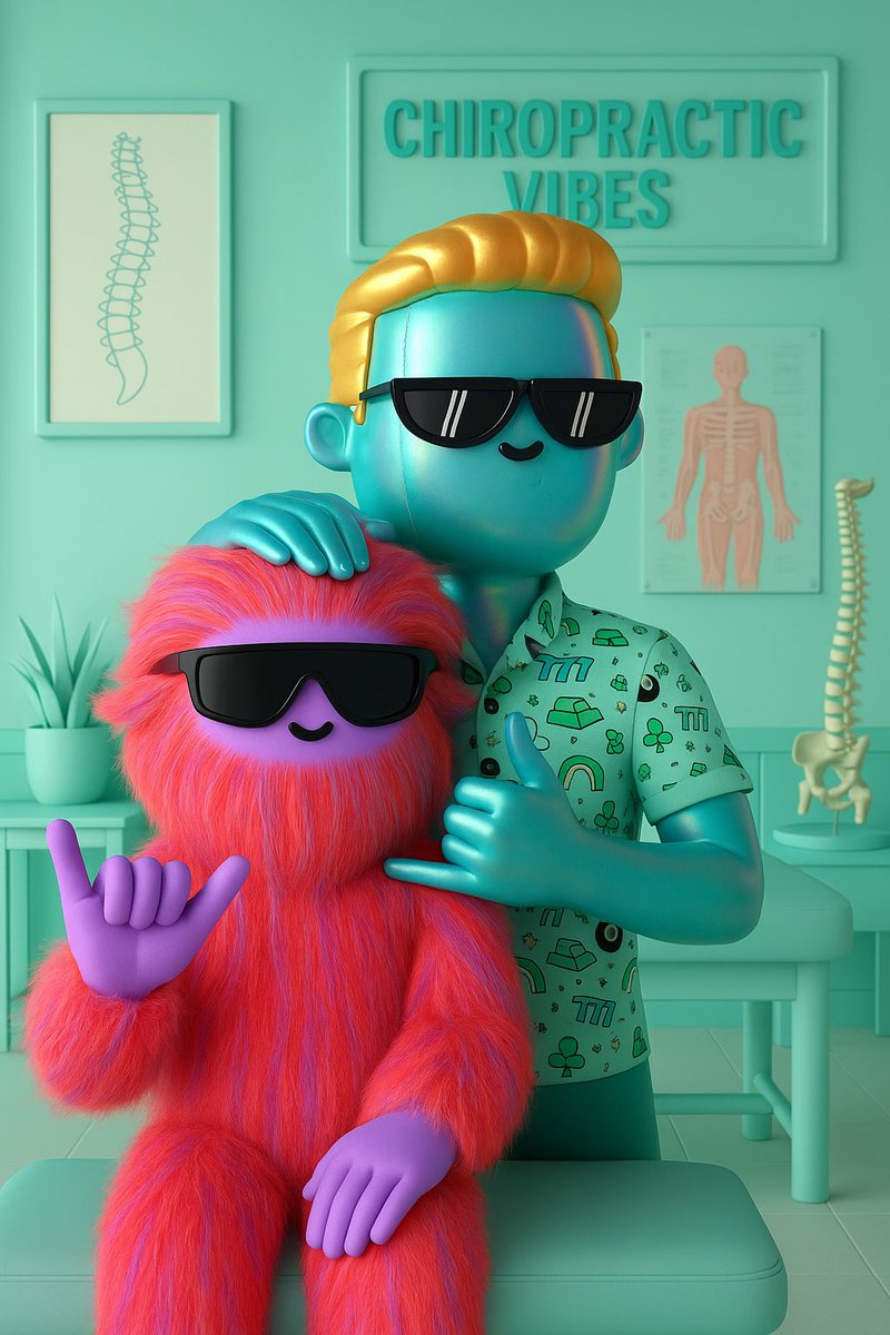 Dr. Lucky – The Vibetown Chiropractor
is where all the Vibies go to realign their good vibesss

Even Vibefoot knows the drill. When his vibes start buzzing off-beat, he heads to Dr. Lucky to get his good vibesss flowing again. @GoodVibesssClub #GVC <a href="/vibefoot/">Vibefoot</a> 🤙🤙🤙